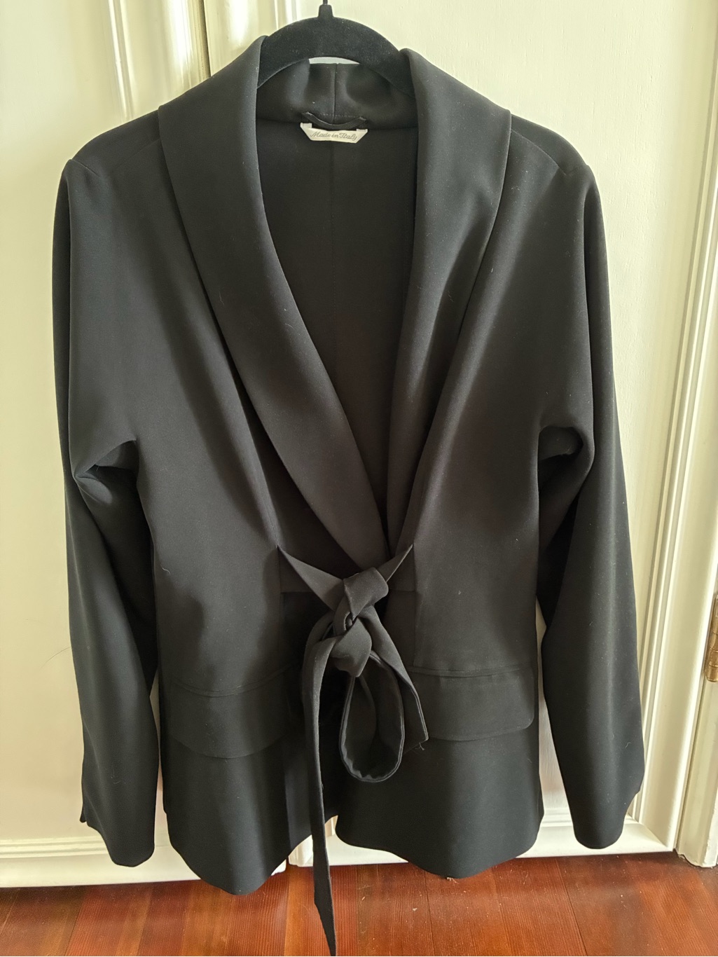 Maxmara Tie Front Black Blazer